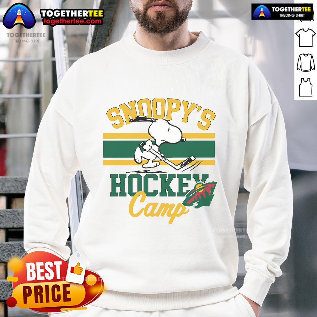 Good Snoopy Minnesota Wild Snoopy's Hockey Camp Snoopy NHL All Teams T-Shirt - Image 5