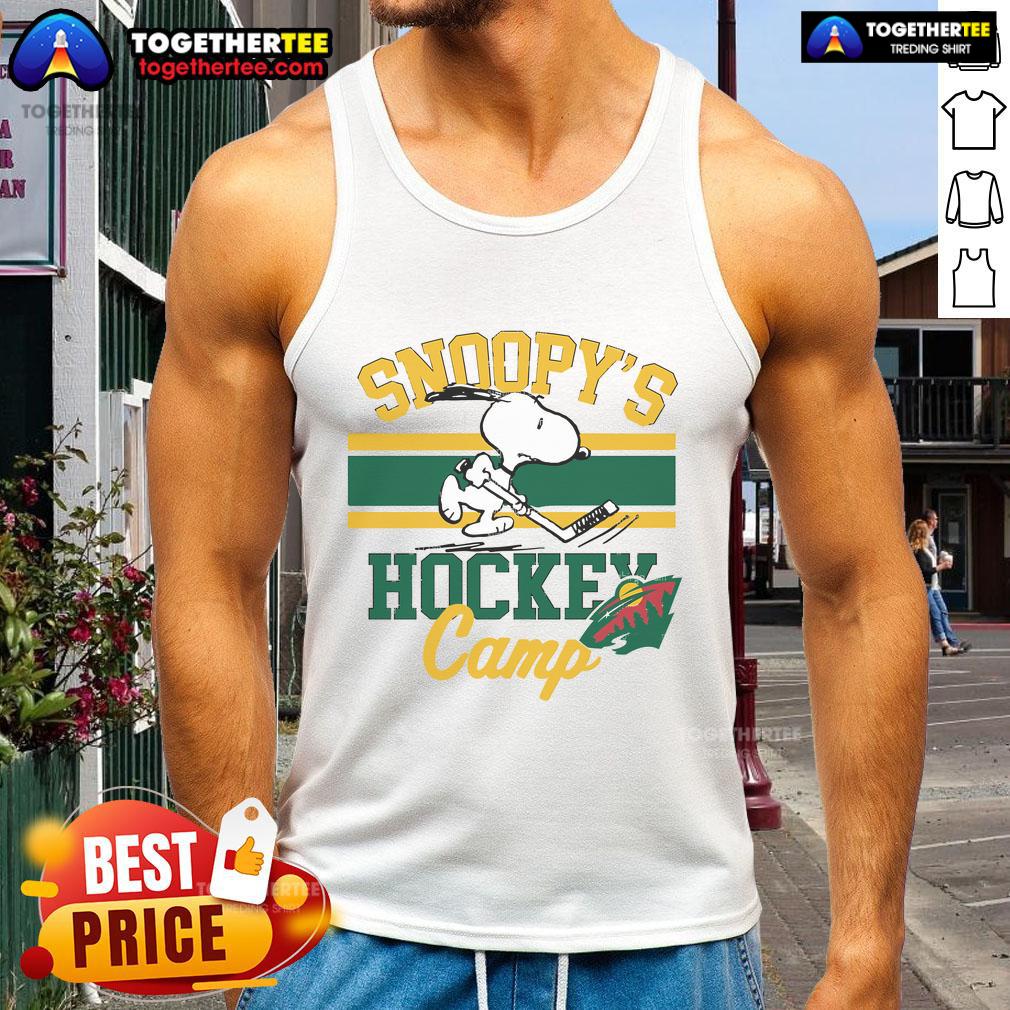 Good Snoopy Minnesota Wild Snoopy's Hockey Camp Snoopy NHL All Teams T-Shirt - Image 4