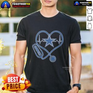 Awesome Nurse Heartbeat X Dallas Cowboys Logo T-Shirt