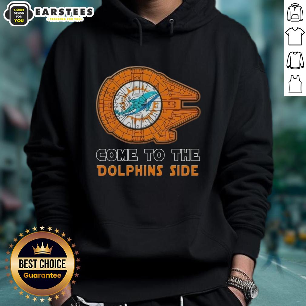 Awesome Star Wars Come To The Miami Dolphins Side T-Shirt - Image 2