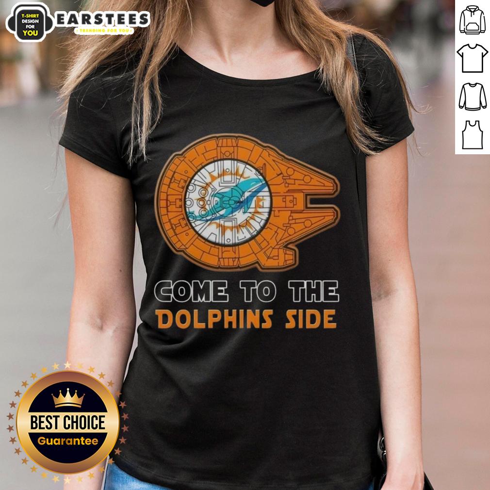 Awesome Star Wars Come To The Miami Dolphins Side T-Shirt - Image 3