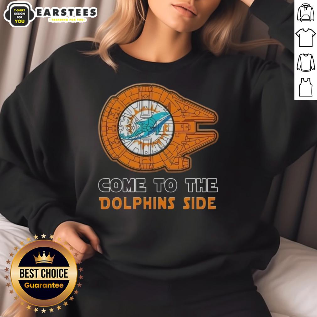 Awesome Star Wars Come To The Miami Dolphins Side T-Shirt - Image 5