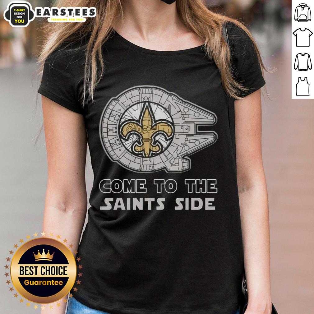 Awesome Star Wars Come To The New Orleans Saints Side T-Shirt - Image 3