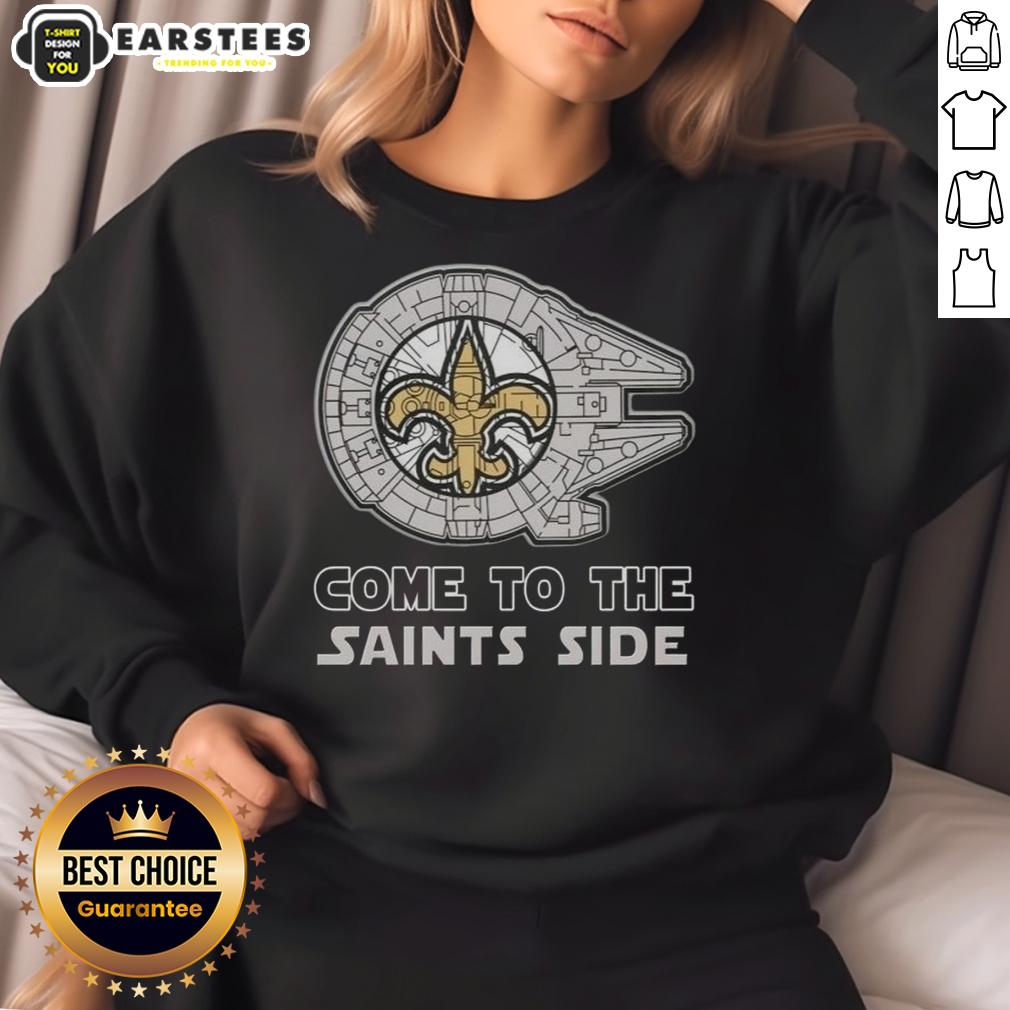 Awesome Star Wars Come To The New Orleans Saints Side T-Shirt - Image 5