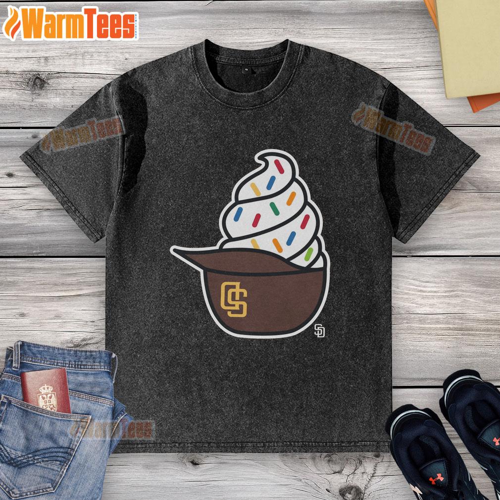 Nice San Diego Padres Ice Cream T-Shirt - Image 6
