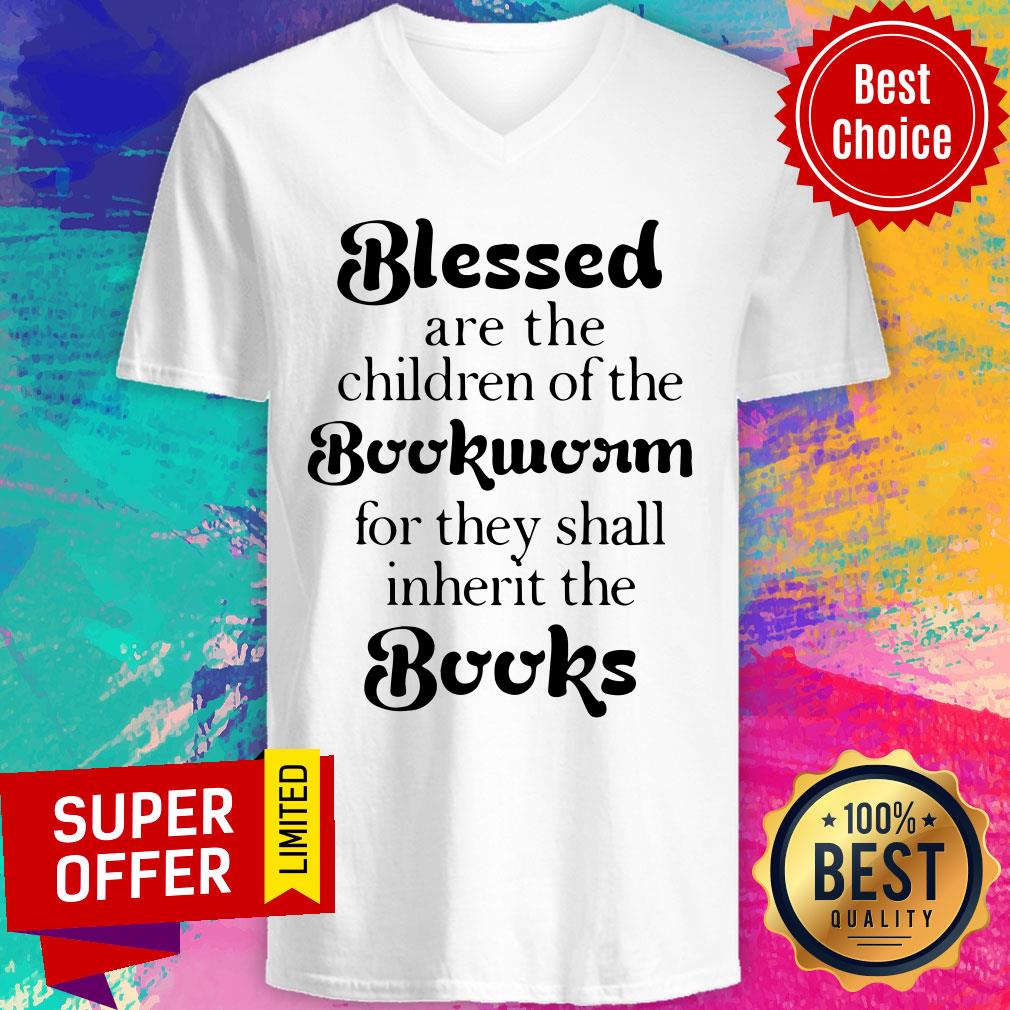 Blessed Are The Children Of The Bookworm For They Shall Inherit The Books Shirt - Image 3
