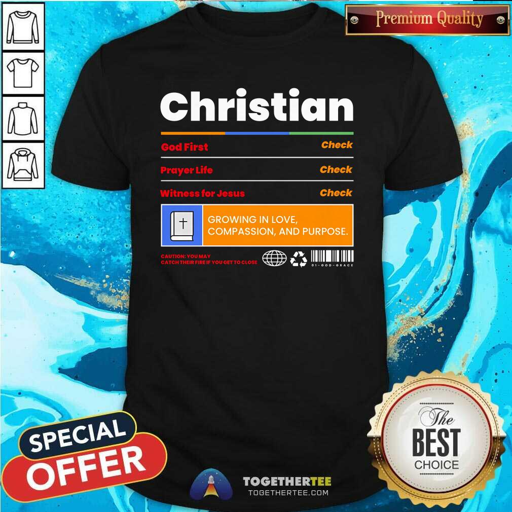 Hot Christian God First Prayer Life Witness For Jesus T-Shirt