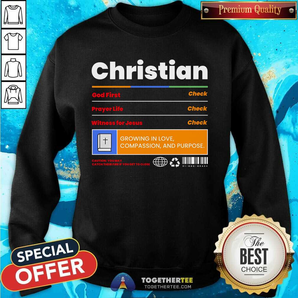Hot Christian God First Prayer Life Witness For Jesus T-Shirt - Image 2