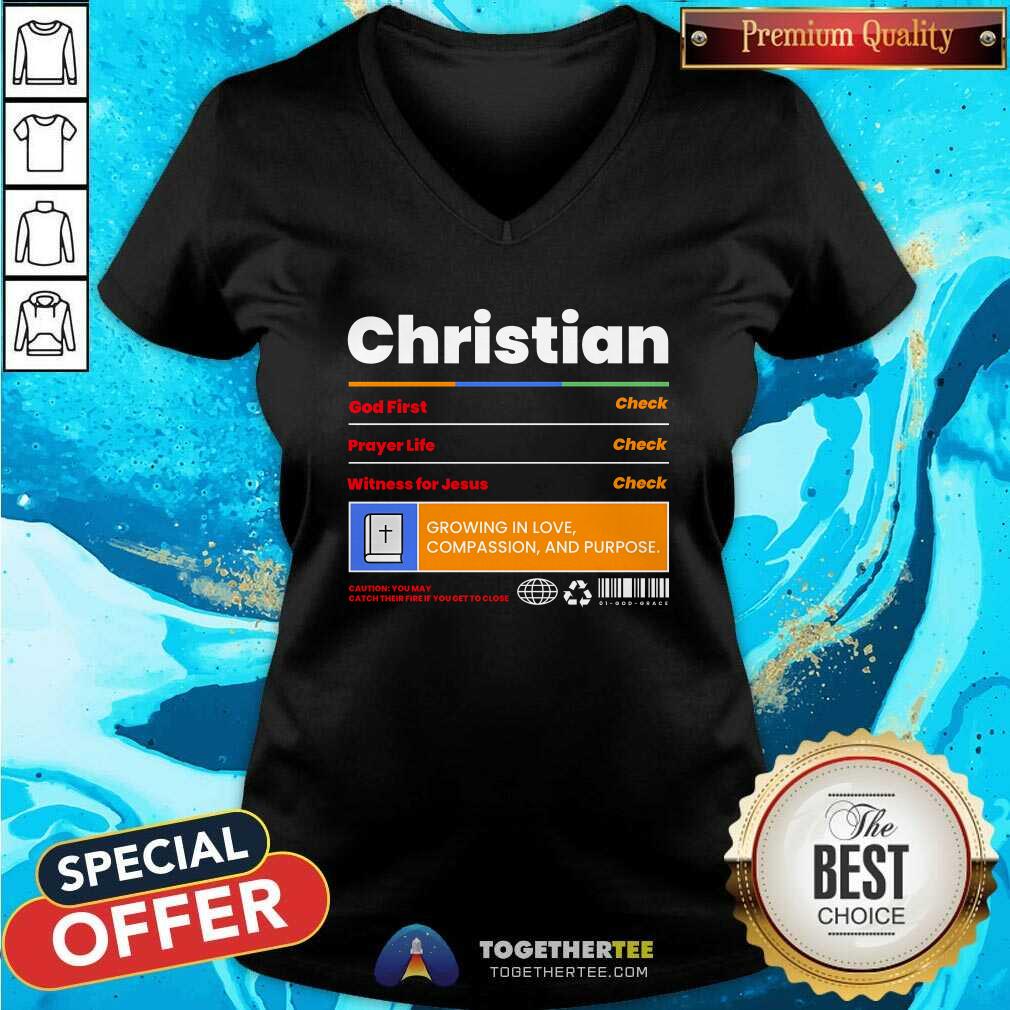 Hot Christian God First Prayer Life Witness For Jesus T-Shirt - Image 3