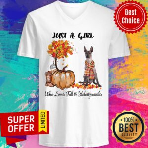 Alternative view of Just A Girl Who Loves Fall And Xoloitzcuintli Halloween Shirt