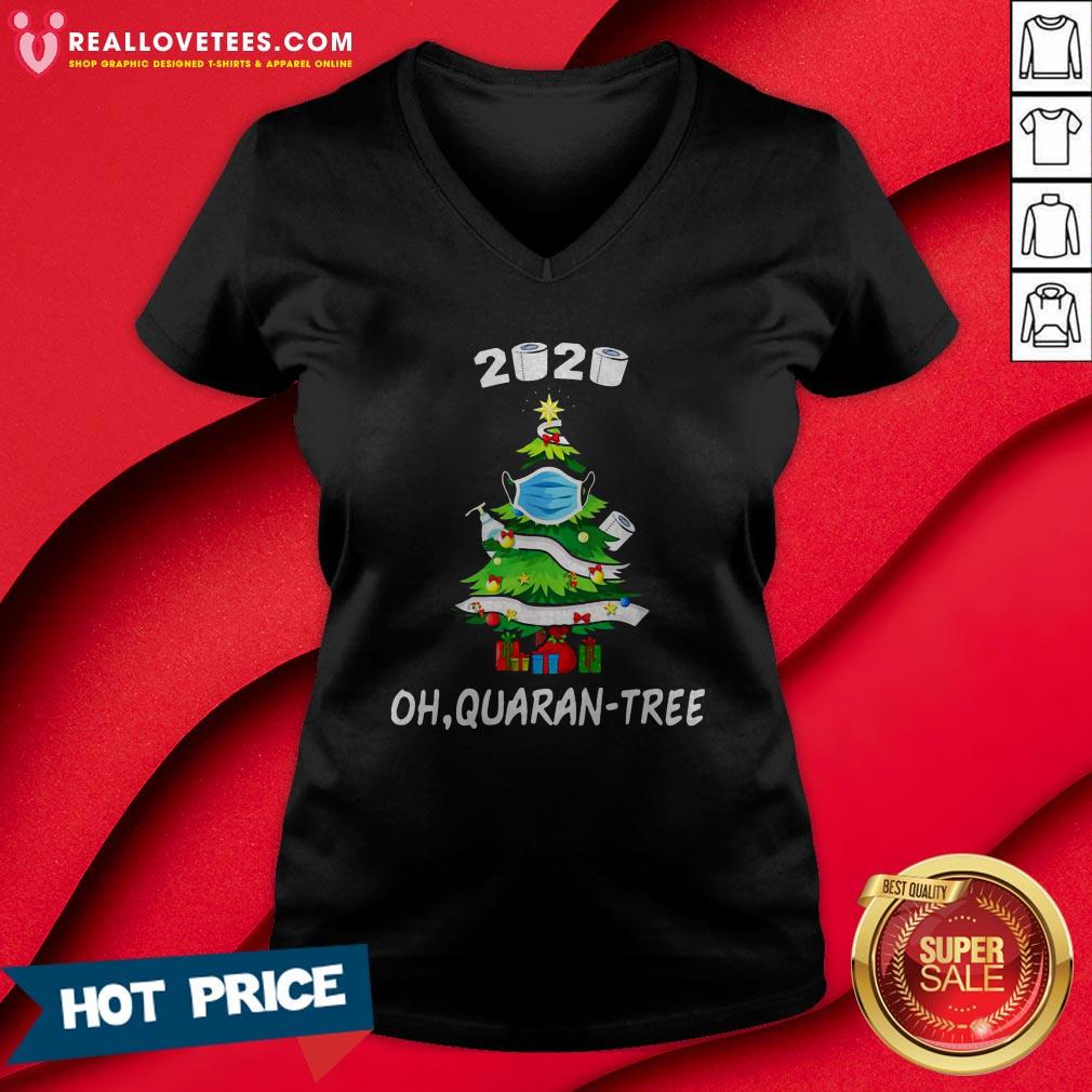 Vip 2020 Funny Quarantine Christmas Tree Ornament Mask Shirt - Image 5