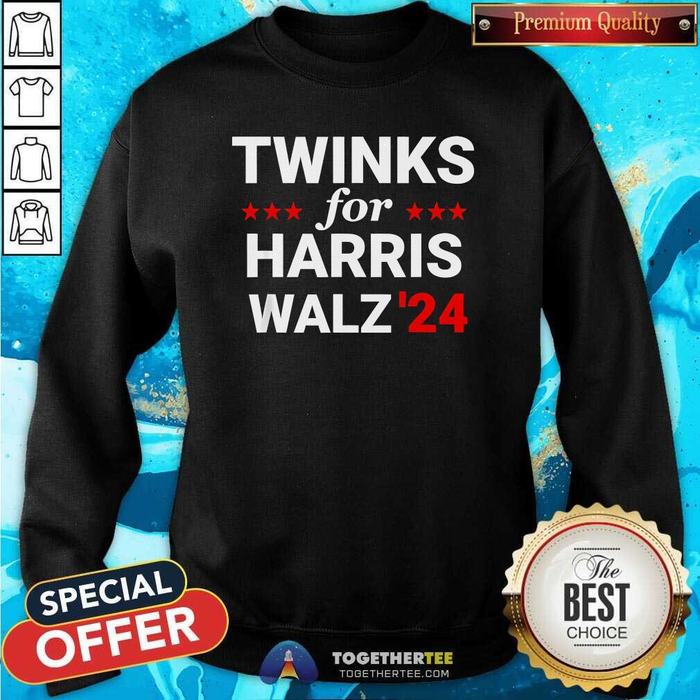 Pretty Twinks For Kamala Harris Tim Walz 2024 T-Shirt - Image 4