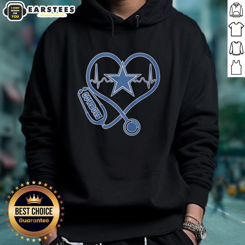 Good Nurse Heartbeat X Dallas Cowboys Logo T-Shirt - Image 2