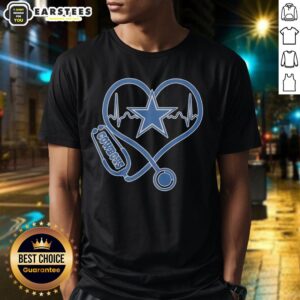 Good Nurse Heartbeat X Dallas Cowboys Logo T-Shirt