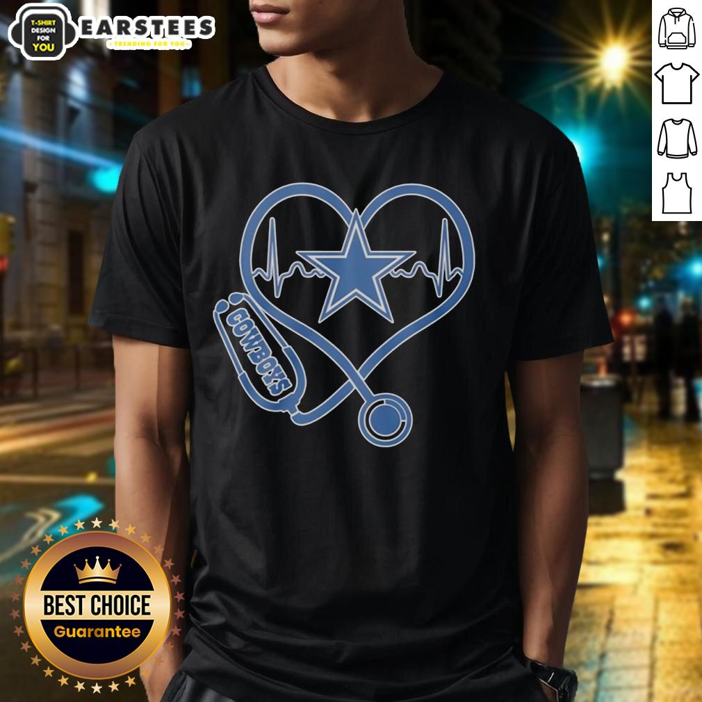 Good Nurse Heartbeat X Dallas Cowboys Logo T-Shirt