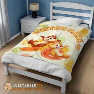 Alternative view of Perfect Disney Chip 'N' Dale Chip And Dale Blanket Fleece Customized Blanket