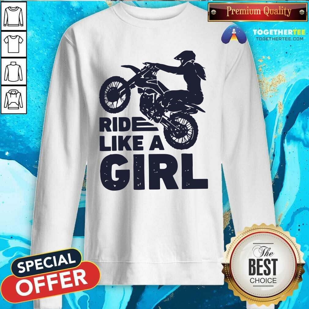 Awesome Motocross Ride Like A Girl Shirt - Image 4