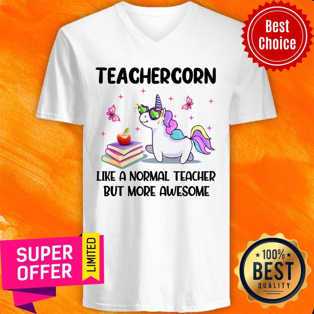 Unicorns Teachercorn Like A Normal Teacher But More Awesome Shirt - Image 2