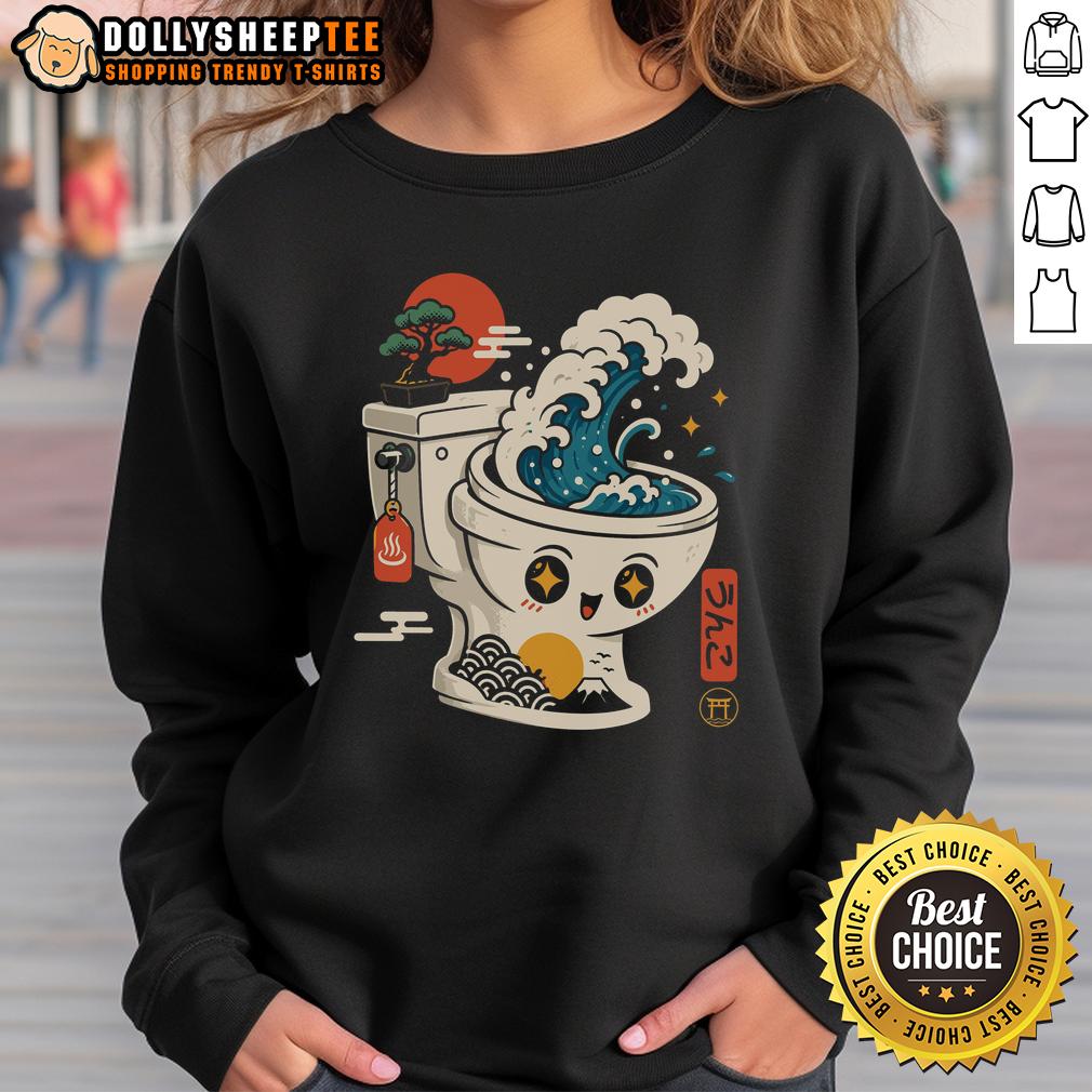 Good The Great Flush Wave Funny Toilet Spoof T-Shirt - Image 5