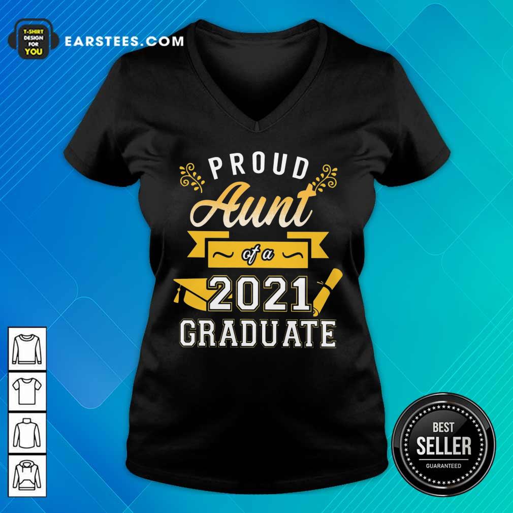 Good Proud Aunt 2021 Graduate Gold Shirt - Image 5
