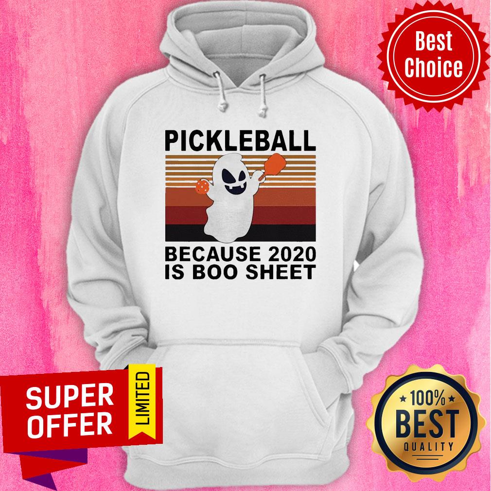 Pickleball Because 2020 Is Boo Sheet Spirirt Vintage Retro Shirt - Image 3