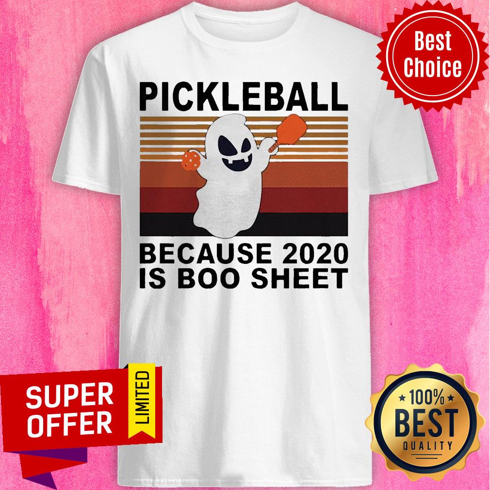 Pickleball Because 2020 Is Boo Sheet Spirirt Vintage Retro Shirt