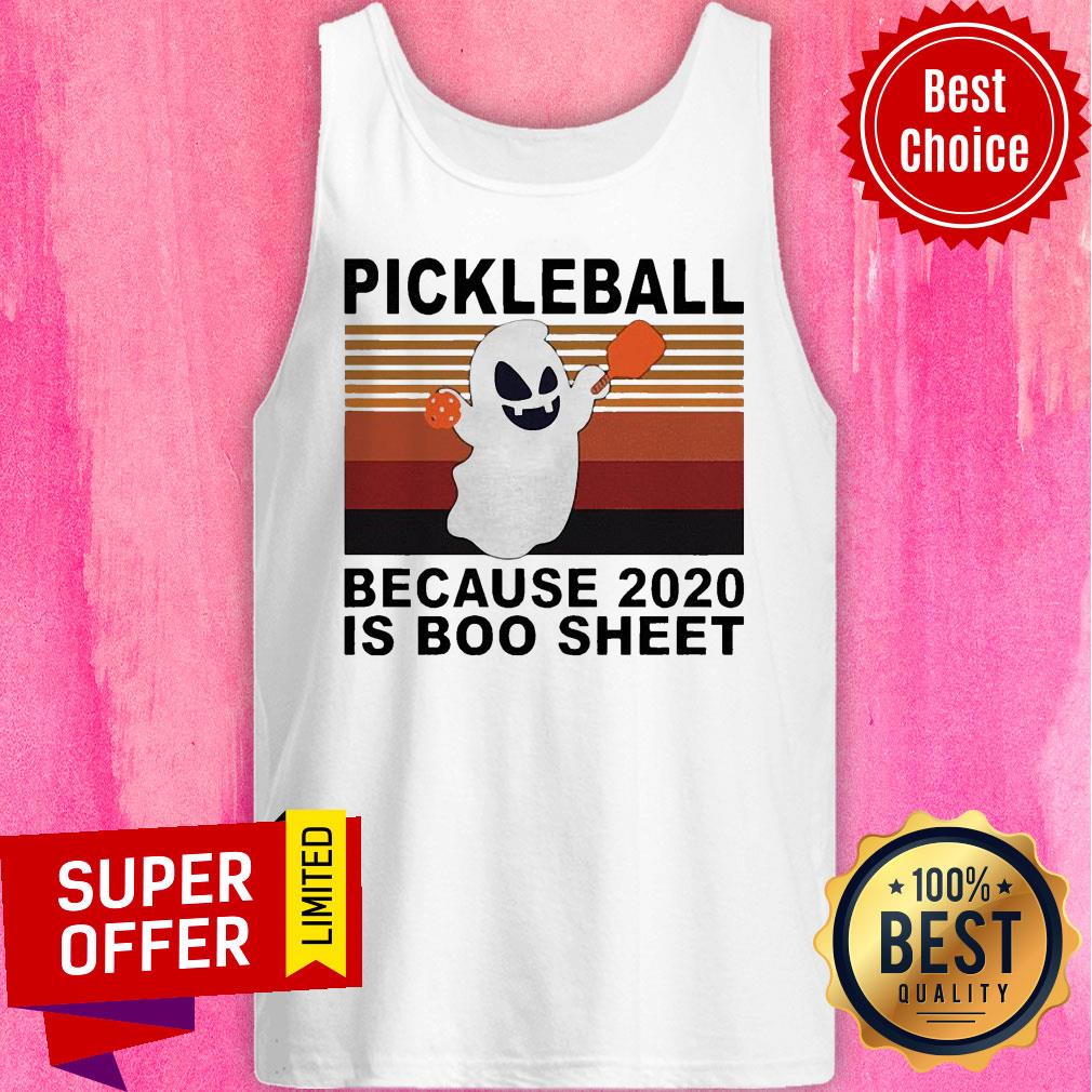 Pickleball Because 2020 Is Boo Sheet Spirirt Vintage Retro Shirt - Image 5