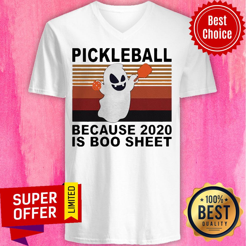 Pickleball Because 2020 Is Boo Sheet Spirirt Vintage Retro Shirt - Image 4