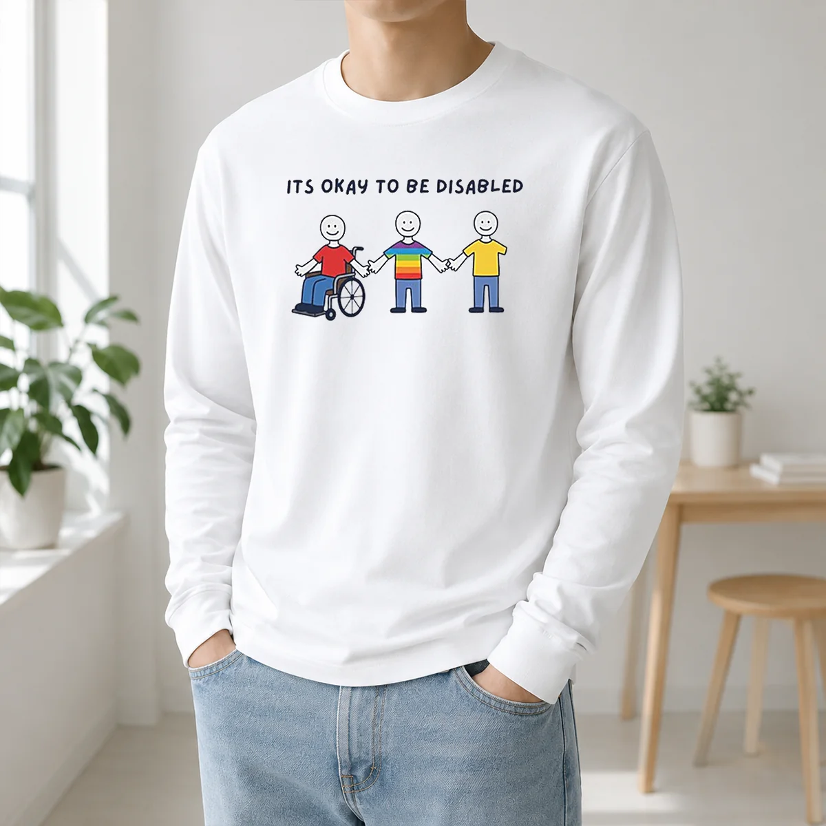 Pretty It Is Okay To Be Disabled Disability Awareness Shirt - Image 5