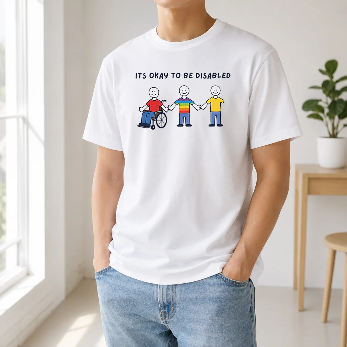Pretty It Is Okay To Be Disabled Disability Awareness Shirt