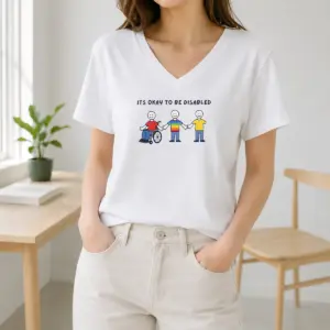 Alternative view of Pretty It Is Okay To Be Disabled Disability Awareness Shirt
