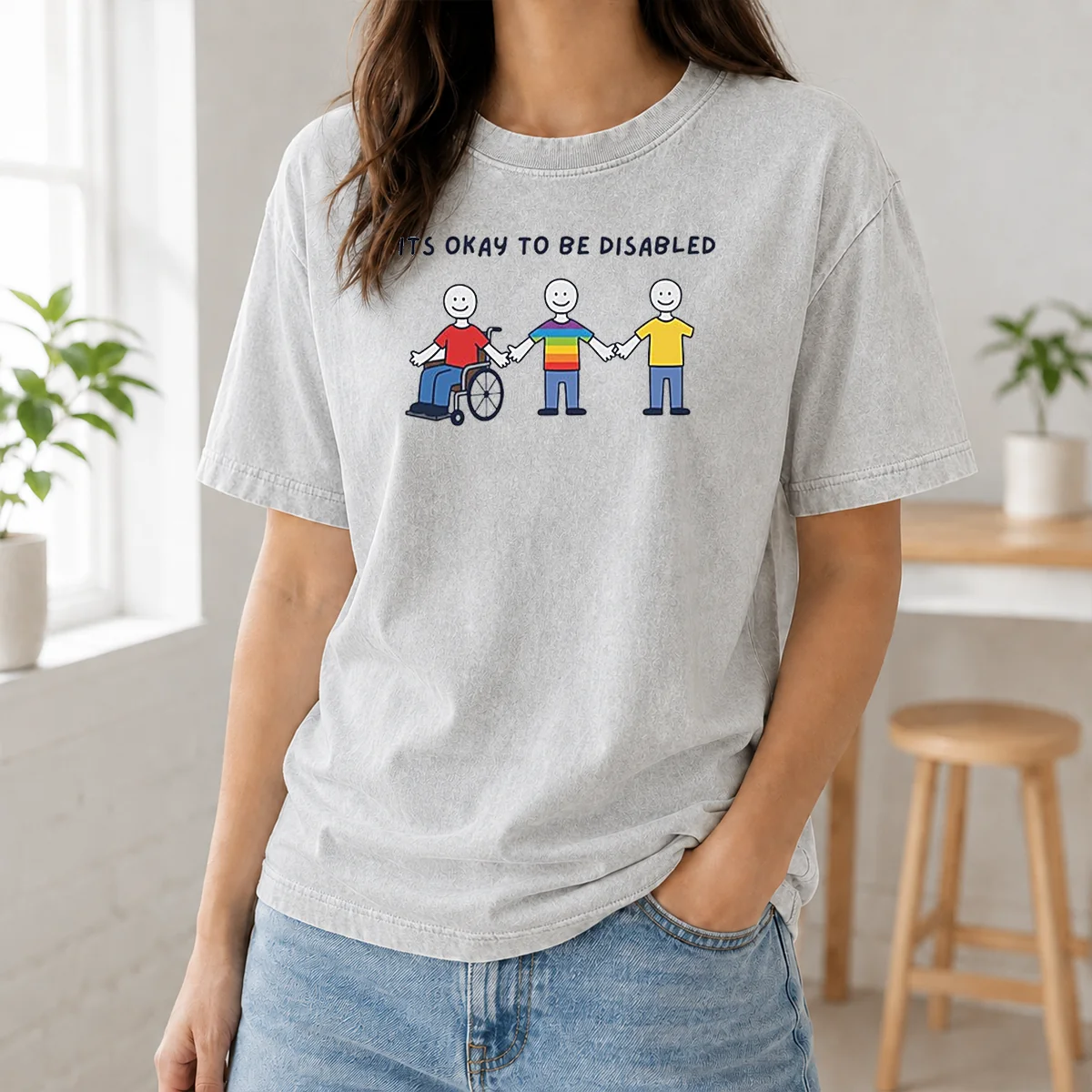 Pretty It Is Okay To Be Disabled Disability Awareness Shirt - Image 8