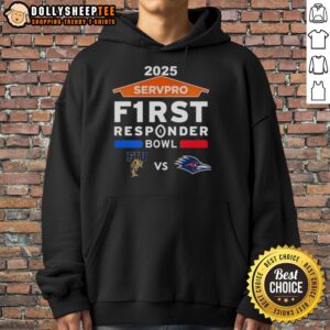 Alternative view of Original Florida International Vs UTSA Roadrunners 2025 Servpro First Responder Bowl Matchup T-Shirt