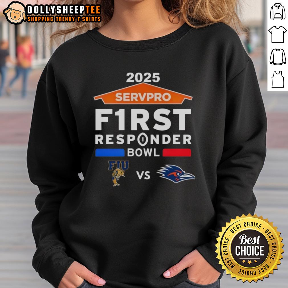 Original Florida International Vs UTSA Roadrunners 2025 Servpro First Responder Bowl Matchup T-Shirt - Image 5