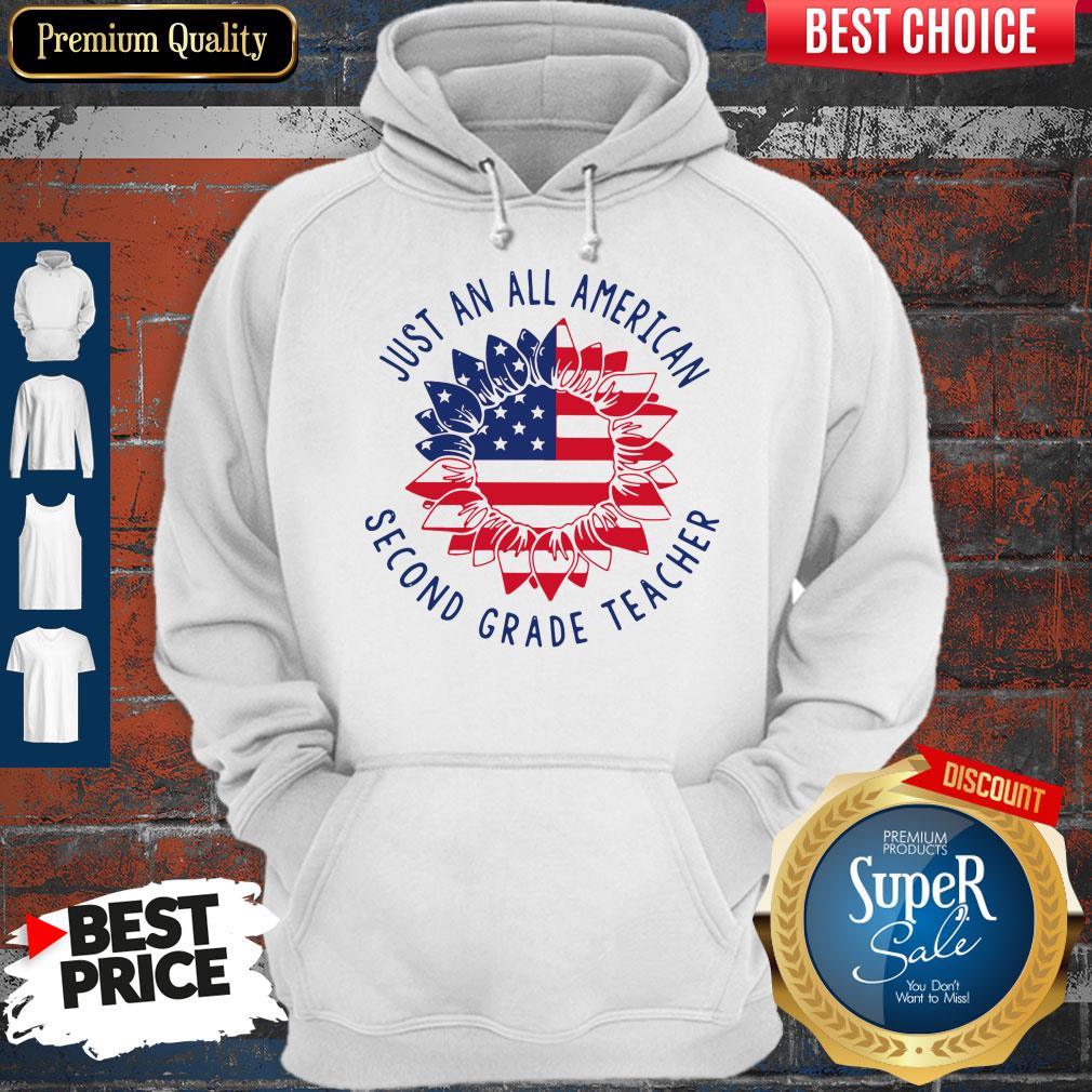 Funny Just An All American 2nd Grade Teacher Shirt - Image 2