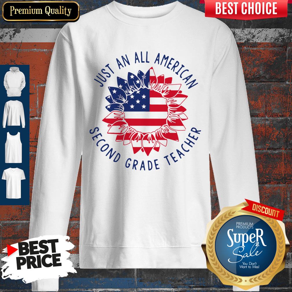 Funny Just An All American 2nd Grade Teacher Shirt - Image 5
