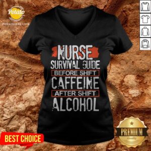 Alternative view of Nurse Survival Guide Before Shift Caffeine After Alcohol Shirt