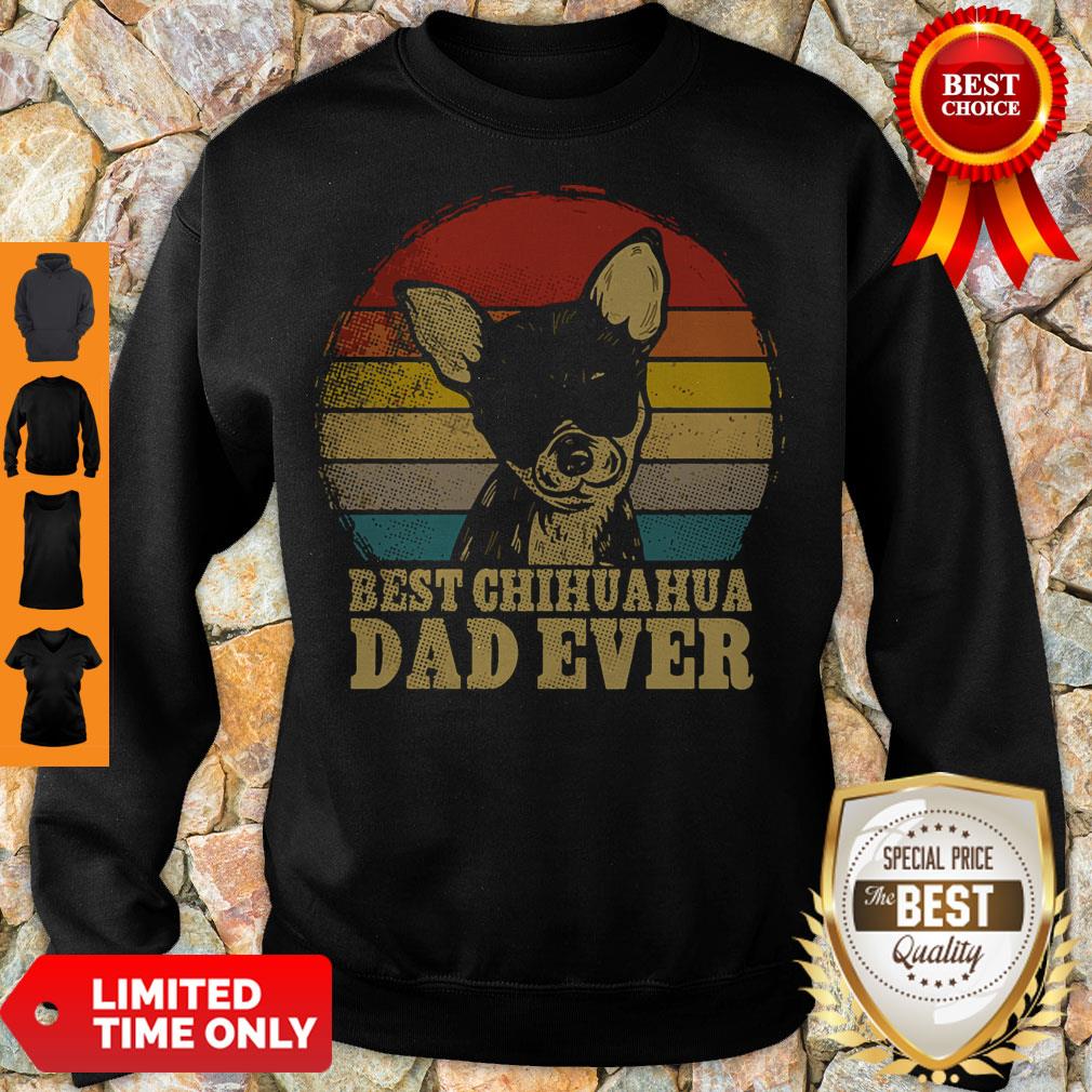 Vintage Best Chihuahua Dad Ever Shirt - Image 2