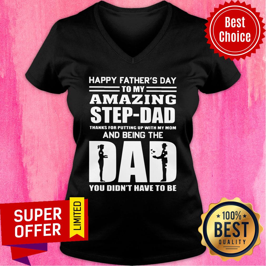Happy Father's Day Amazing Step Dad Shirt - Image 2