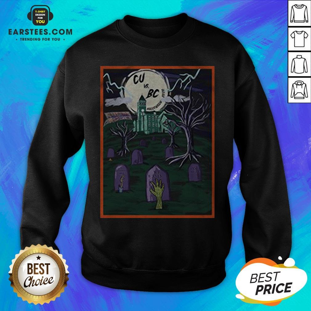 Pretty CU Vs BC Tiger Halloween Shirt - Image 2
