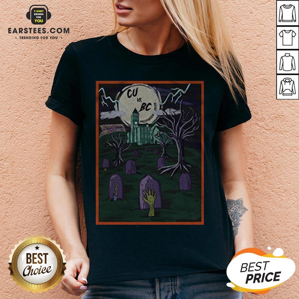 Pretty CU Vs BC Tiger Halloween Shirt - Image 4