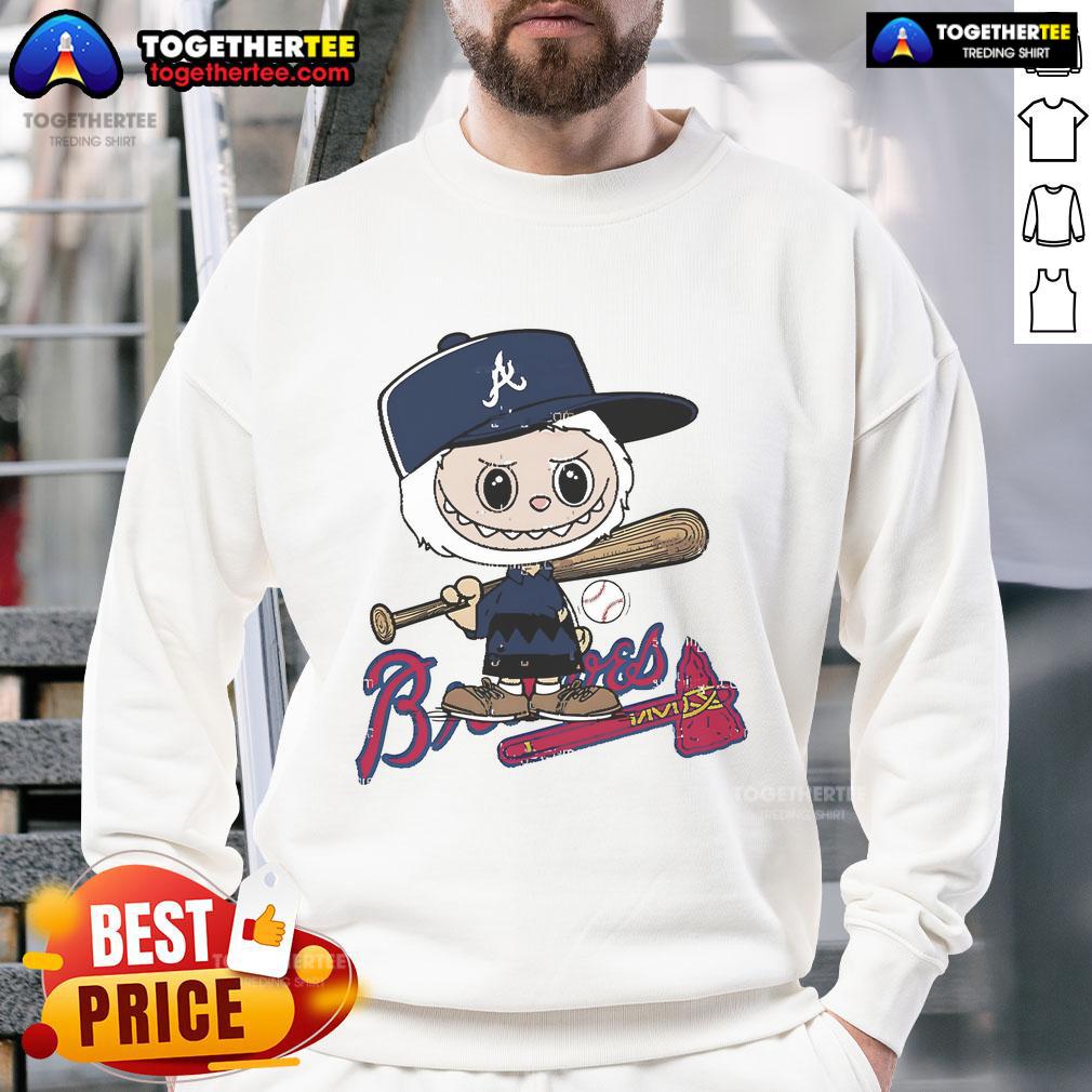 Good Labubu Charlie Brown Atlanta Braves T-Shirt - Image 5