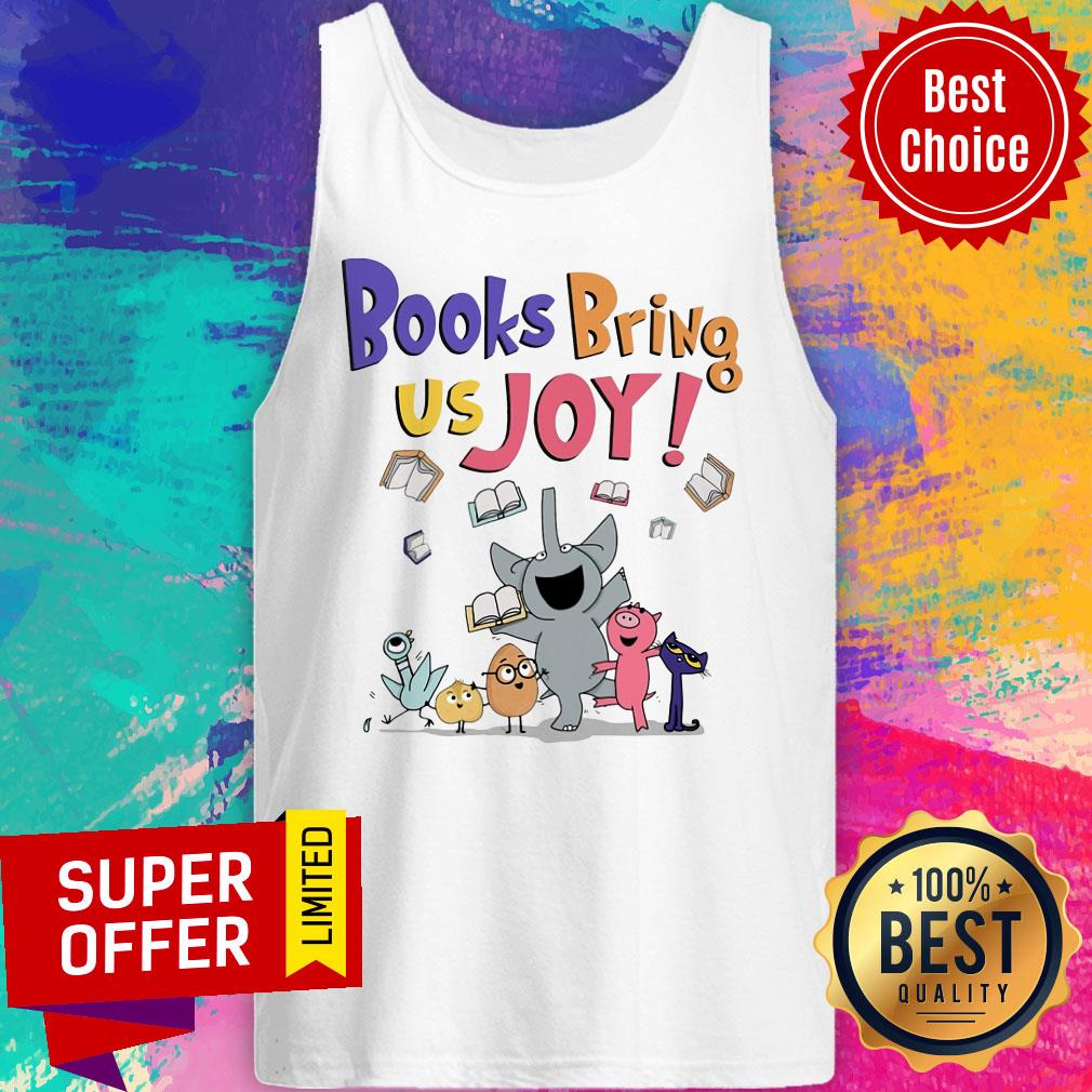 Elephent Cat Pig Books Bring Us Joy Shirt - Image 4