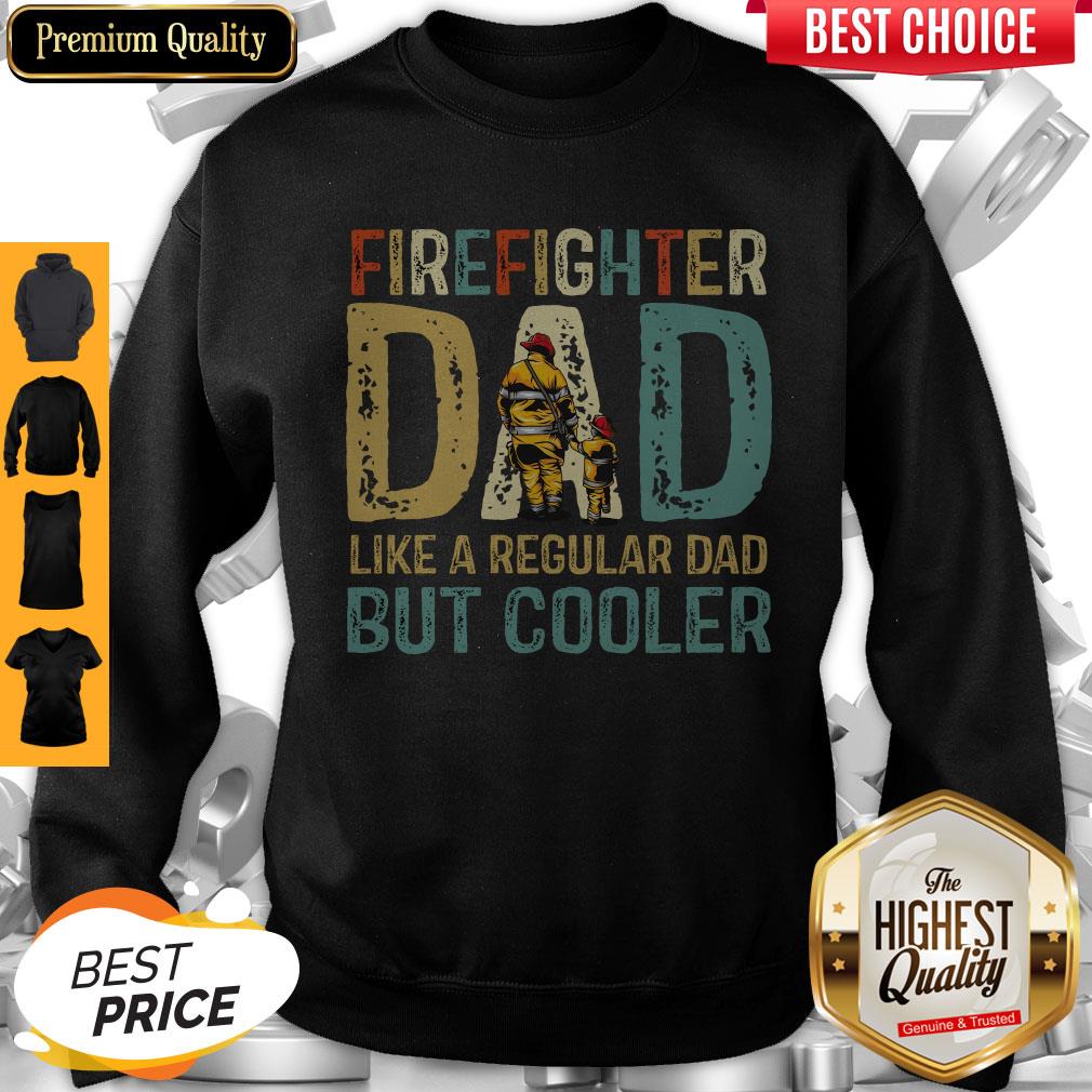 Firefighter Dad Like A Regular Dad But Cooler Classic T-Shirt - Image 2