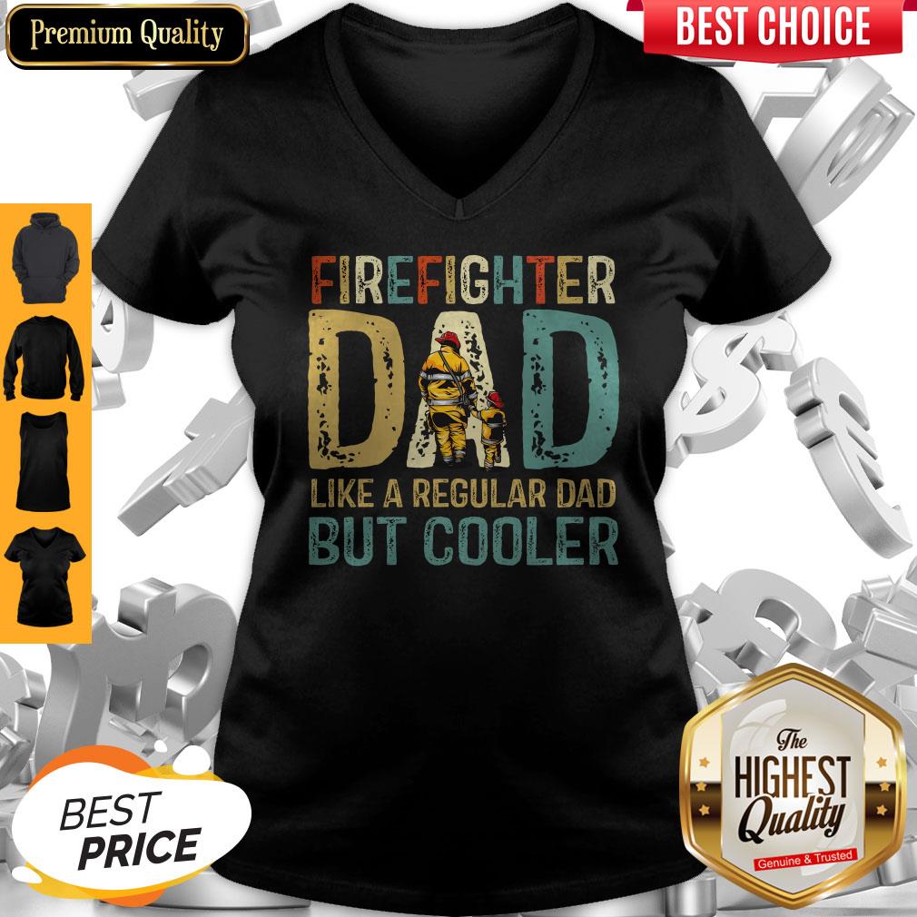 Firefighter Dad Like A Regular Dad But Cooler Classic T-Shirt - Image 4