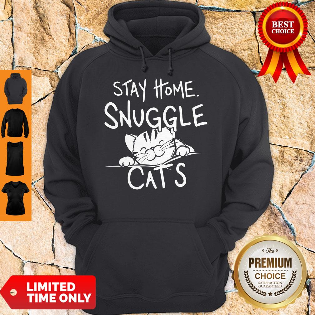 Nice Stay Home Snuggle Cats Shirt - Image 3
