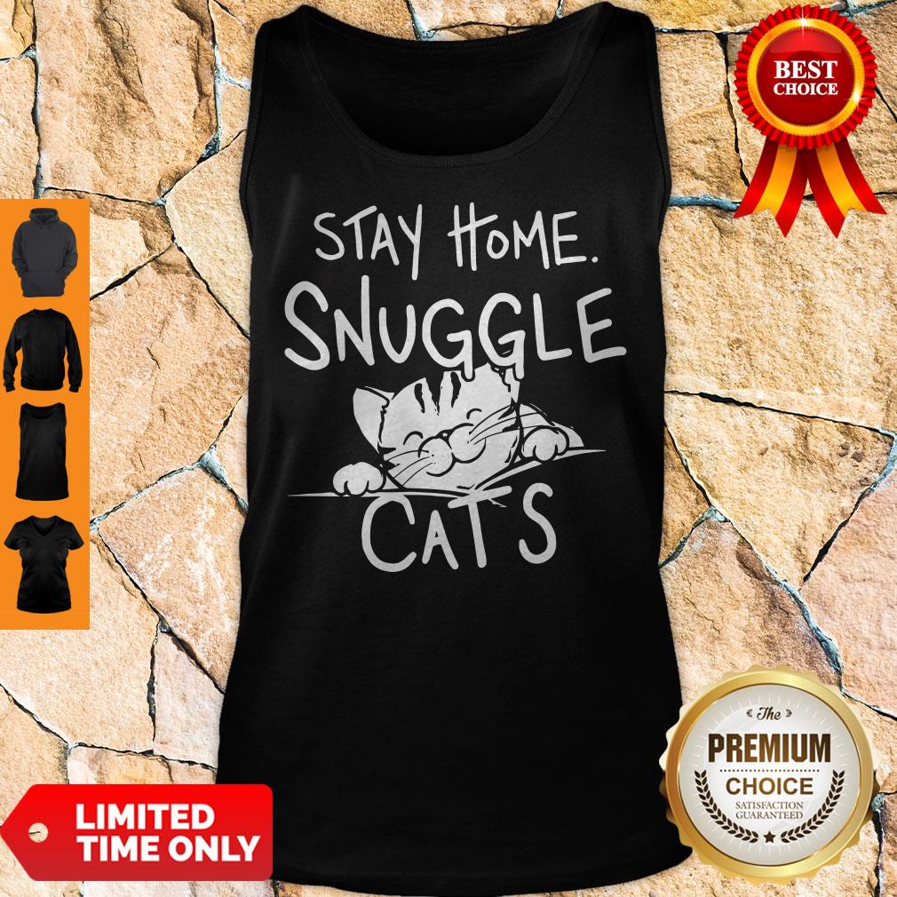 Nice Stay Home Snuggle Cats Shirt - Image 5