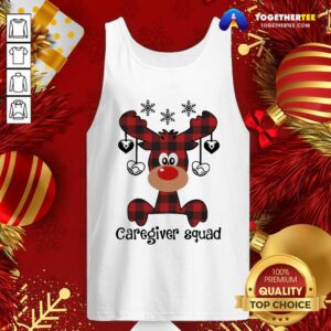 Alternative view of Pretty Reindeer Caregiver Squad Christmas Shirt