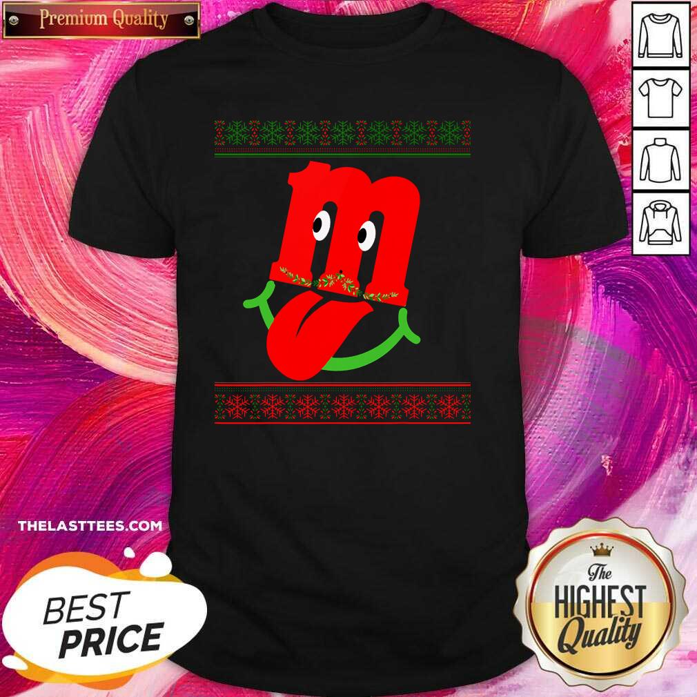 Perfect Letter M Lowercase Alphabet Matching Ugly Christmas Shirt