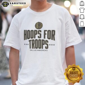 Nice Hoops For Troops Dallas Mavericks Basketball T-Shirt